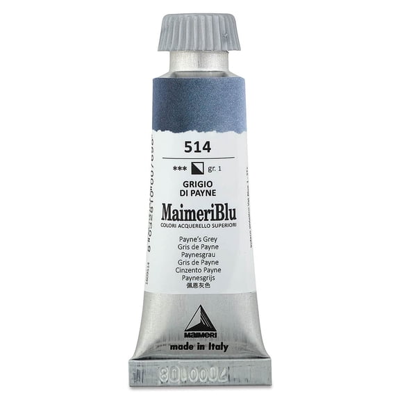 Maimeri Blu Artist Watercolor - Payne's Gray, 12 ml Tube