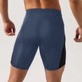 thumbnail image 5 of Mifsaly Mens Compression Biker Shorts High Waisted Stretch Workout Shorts Breathable Comfy Running Cycling Gym Underwear Navy,XS, 5 of 6