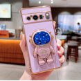 thumbnail image 2 of for Google Pixel 8 Pro Case for Women with Astronaut Kickstand Holder Cute Google Pixel 8 Pro Phone Case Shockproof Full Lens Protection Slim Fit Heart Case for Google Pixel 8 Pro 6.7" (Purple), 2 of 10