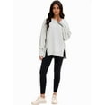 thumbnail image 3 of Womens Oversized Crewneck Long Sleeve Shirts Pullover Sweatshirts, 3 of 7