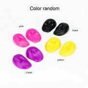 1 Pair Reusable Silicon Ear Protectors Salon Hairstyle Waterproof Ear Covers Random Color