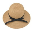 thumbnail image 1 of Ladies Women Sun Hat Straw Spring Summer Floppy Beach Brim Foldable Wide O8V3, 1 of 8