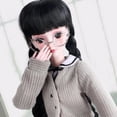 thumbnail image 2 of 1/3 BJD Retro Literario Marco Gafas Gafas de Caja para Night Lolita Accesorios Plata Macarena Par de gafas de muñeca, 2 of 8
