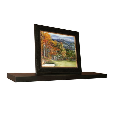 InPlace Floating Wall Shelf, Espresso, 48 in W x 10 in D x 2 in (Floating Shelves 10 Of The Best)