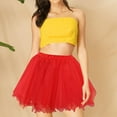thumbnail image 2 of Tiqkatyck Mardi Gras Pleated Skirts for Women Clearance, Womens Fashion Solid Party Fashion Skirt Tutu Birthday Cake Skirt Puffy Skirt Holiday Skirts for Women, Skirts for Women Red, 2 of 8