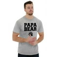 thumbnail image 3 of Papa Bear Dad Father's Day Pawprint Men's Graphic T Shirt Tees Brisco Brands S, 3 of 7