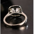 thumbnail image 4 of Jewelerix Cushion Cut Ring 2.50 CT Moissanite Diamond Engagement Ring Plated White Gold Ring Beautiful Halo Wedding Ring, 4 of 5