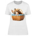 thumbnail image 1 of Chihuahuas In A Basket T-Shirt Women -Image by Shutterstock, Female Medium, 1 of 2