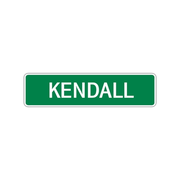 Kendall Boys Children Indoor Outdoor Unique Wall Novelty Name Letter Printed Plaque Decoration Label Aluminum Metal Sign 4"x18"