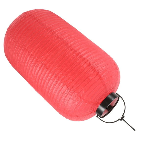 Hemoton  Japanese Paper Lantern Lanterns for Wedding Ornaments Decorative LED Red