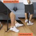thumbnail image 3 of Kekoy 6-Piece Hip Knee Replacement Kit with 32" Rotating Grabber Reacher Tool, Slick Sock Aid, Long Shoe Horn & Dressing Stick, Leg Lifter, Bath Sponge, Storage Bag, Back or Knee Surgery Recovery, 3 of 8