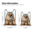 thumbnail image 2 of Xecao Hiking Duck Pattern Sports Drawstring Backpack - String Swim Gym Bag with Wet Proof Pocket for Women&Men-Medium, 2 of 6