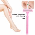 thumbnail image 1 of 1 Set Painless Armpit Hair Razor Shaver Ergonomic Handle Comfortable Grip with 2 Blades Shaving Razor Beauty Tools, 1 of 8