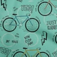 thumbnail image 1 of oneOone Velvet Dusty Teal Green Fabric Bicycle Craft Projects Decor Fabric Printed By The Yard 58 Inch Wide, 1 of 7