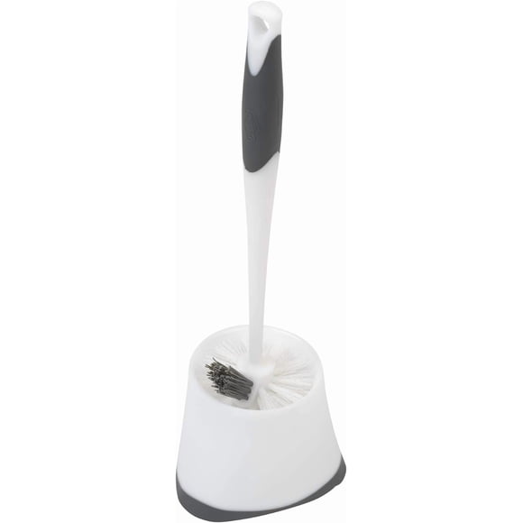 Clorox Under-Rim Toilet Bowl Brush with Corner Storage Caddy, 16" x 5" x 5.5"