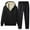 18 Black, variant on Men Sweatsuits Sets Sherpa Lined Fleece Tracksuits 2 Piece Hoodeis Full Zip Sweatsuits Set Winter Warm Sweatpants Suits Outfits S-3XL