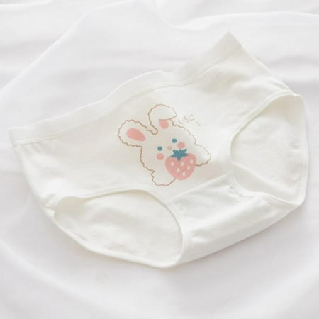 

Hazel Tech Spring And Autumn New Fashion Simple Sandalwood Purple Cute Cute Rabbit Cotton Mid-waist Underpants Ladies Briefs Cotton Crotch Bag Hip Girl Student
