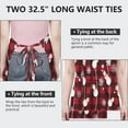 thumbnail image 6 of Red Christmas Snowman Apron-Garden Aprons for Women with Pockets-Cotton Linen Waterproof Kitchen Cooking Gardening Aprons Adjustable for Kitchen,Cooking,BBQ and Salon 32"x27", 6 of 7