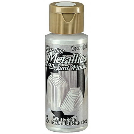 UPC: 0016455217306 | DecoArt Dazzling Metallics Acrylic Paint 2 oz. White Pearl