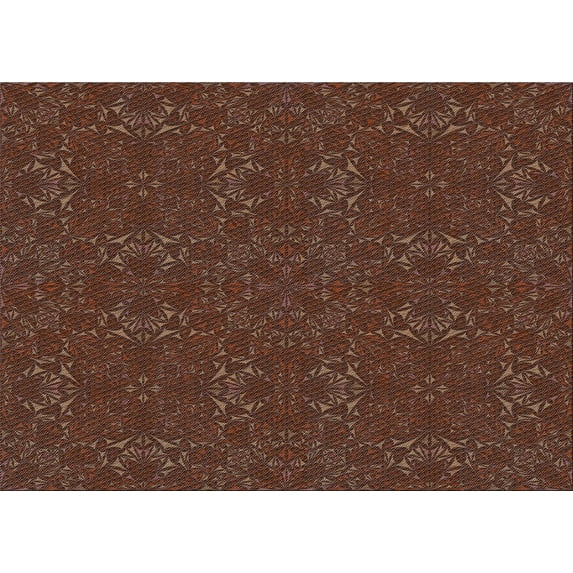 Ahgly Company Indoor Rectangle Patterned Maroon Red Area Rugs, 7' x 9'