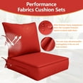 thumbnail image 4 of Pakunoda Outdoor Deep Seat Cushion Set for Patio Furniture, Waterproof & Fade Resistant, 22" L X 22" W X 4" H, Red, 4 of 6