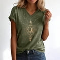 thumbnail image 2 of vigerkar Women's T-Shirts V-Neck Tee Mystical Moon Graphic Shirts Vintage Short Sleeve T Shirt for Summer (AG, L), 2 of 9