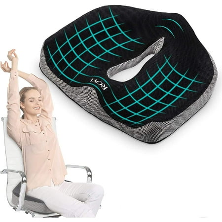 Memory Foam Seat Chair Cushion for Relieves Back Sciatica Pain Tailbone