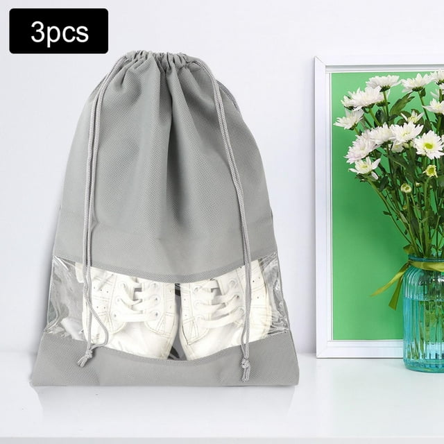 Bolsa para zapatos Jadeshay 3 piezas Tela no tejida Gris Talla L