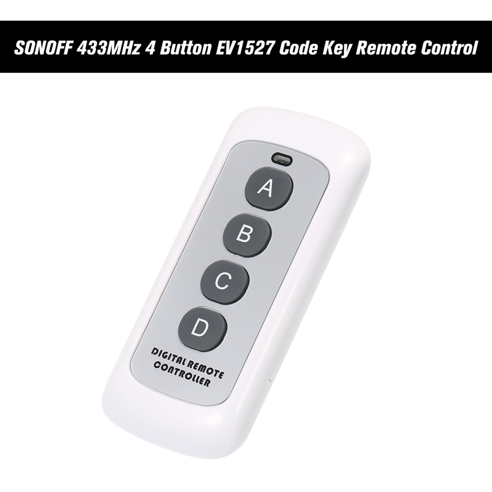 1 Way Gray EV1527 Wireless Remote Control Wall Panel Light Smart Switch 