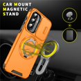 thumbnail image 3 of for Samsung Galaxy A36 5G/A56 5G/A37 5G Case, Military Grade Shockproof Bumper Rugged Rotating Stand Ring Holder Anti-Scratch Magnetic Cover Compatible with Car Mount Case,Orange, 3 of 10