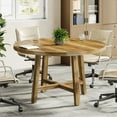 thumbnail image 6 of Tribesigns Round Conference Table, 47-Inch Wood Meeting Table, Business Seminar Table for 4-6 People, 6 of 6