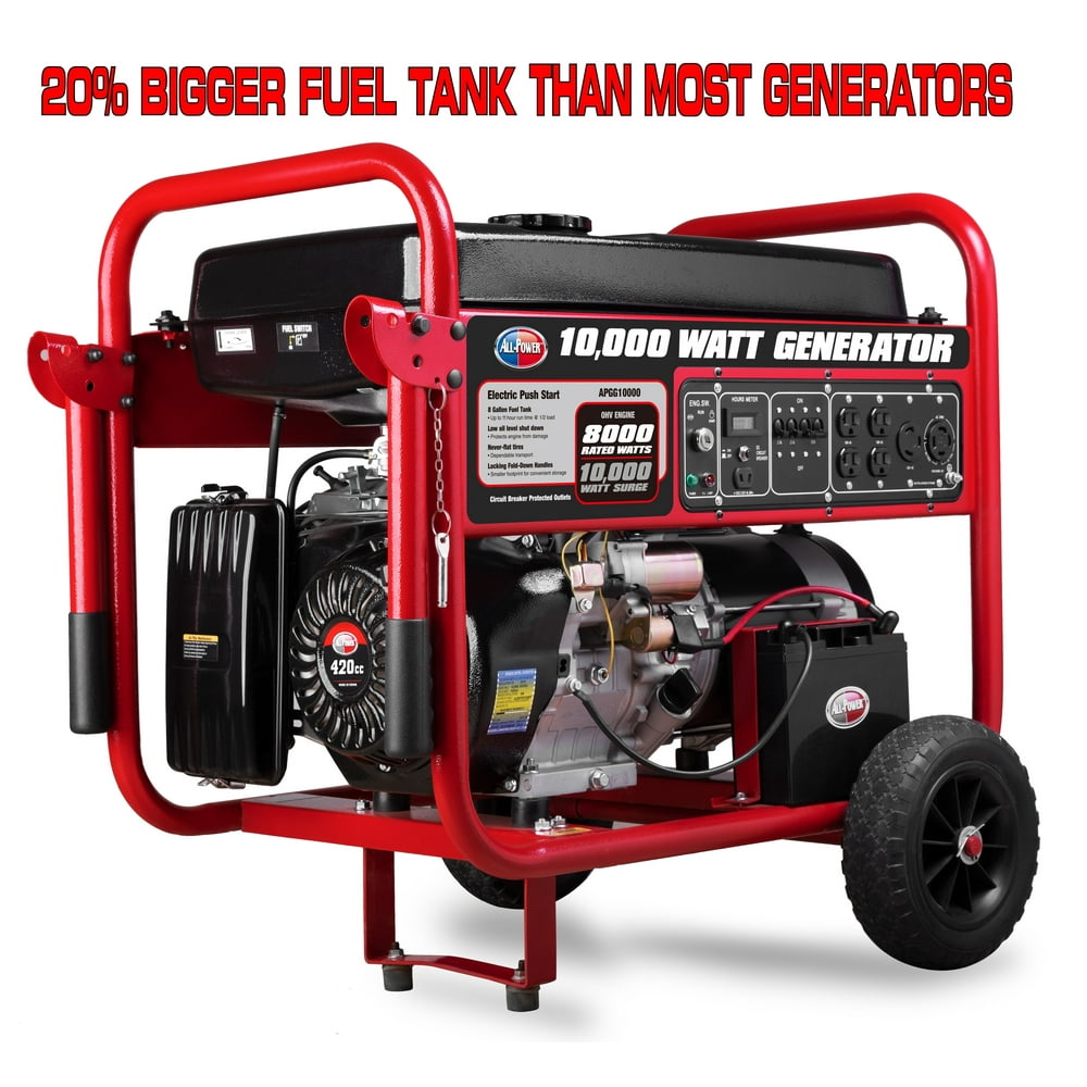 All Power 10000 Watt Generator APGG10000, 10000W Gas Portable Generator