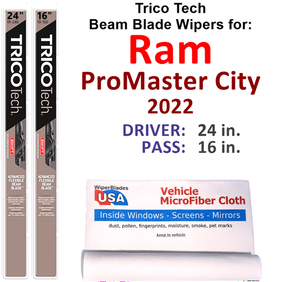 2022 Ram ProMaster City Beam Blade Wipers (Set of 2)