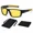 Black With Yellow Stripe, variant on High Definition Men's X Loop Sport Sunglasses HD Vision UV400 HD Glasses Eyewear black with brown strip