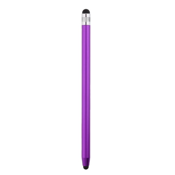 WK128 Lápiz capacitivo redondo de doble punta Lápiz para pantalla táctil Púrpura