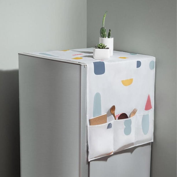 Organizador De Almacenamiento Cubierta impermeable a prueba de polvo para refrigerador con soporte para bolsa de almacenamiento de 6 bolsillos Wdftyju Libre de BPA