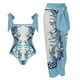 thumbnail image 1 of Traje de baño para mujer Traje de baño de una pieza para mujer Traje de baño de bikini con cordones Falda larga Conjunto de dos piezas de gasa Trajes de baño para mujer, 1 of 4