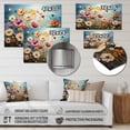 thumbnail image 4 of Designart "Petal Dance Abstract Wildflowers" Floral Metal Art Living Room, 4 of 5