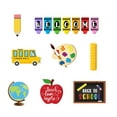 thumbnail image 2 of Clearance Items,npkgvia Serving Trays,Kitchen Faucets,14pc Of Back To School Layered Tray Decoration Wooden Crafts School Decoration Hollow Welcome School Bus Dining Table Decoration,Trays,Black, 2 of 5
