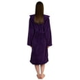 thumbnail image 2 of TowelSelections Women's Robe Soft Plush Fleece Hooded Spa Bathrobe Medium/Large Purple, 2 of 6