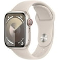 thumbnail image 1 of Restored Apple Watch Series 9 (GPS + Cellular) 45mm Starlight Aluminum Case with Starlight Sport Band with Blood Oxygen - S/M - Starlight Good, 1 of 5