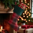 thumbnail image 5 of Personalization Mall Holiday Plaid Christmas Stocking, 5 of 5