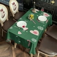 thumbnail image 2 of Green Christmas Pattern Rectangle Tablecloth 60"x120",Waterproof Polyester Rectangle Table Cloth, Wipeable Spillproof Polyester Tablecloth for Dining, Camping, Indoor and Outdoor, 2 of 6