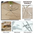 thumbnail image 2 of Sumdeal 42" Glass Dining Table Room Set for 4,5 Pieces Glass Dining Table Set for Kitchen, 2 of 7