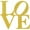 Gold, variant on PhotoSteel Love Glitter Metal Wall Sign - 9" x 8" Gold