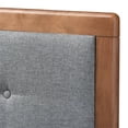 thumbnail image 4 of Allora Lit Plateforme Grand Format en Bois et Tissu de Style Mi-Siècle - Gris Foncé, 4 of 9