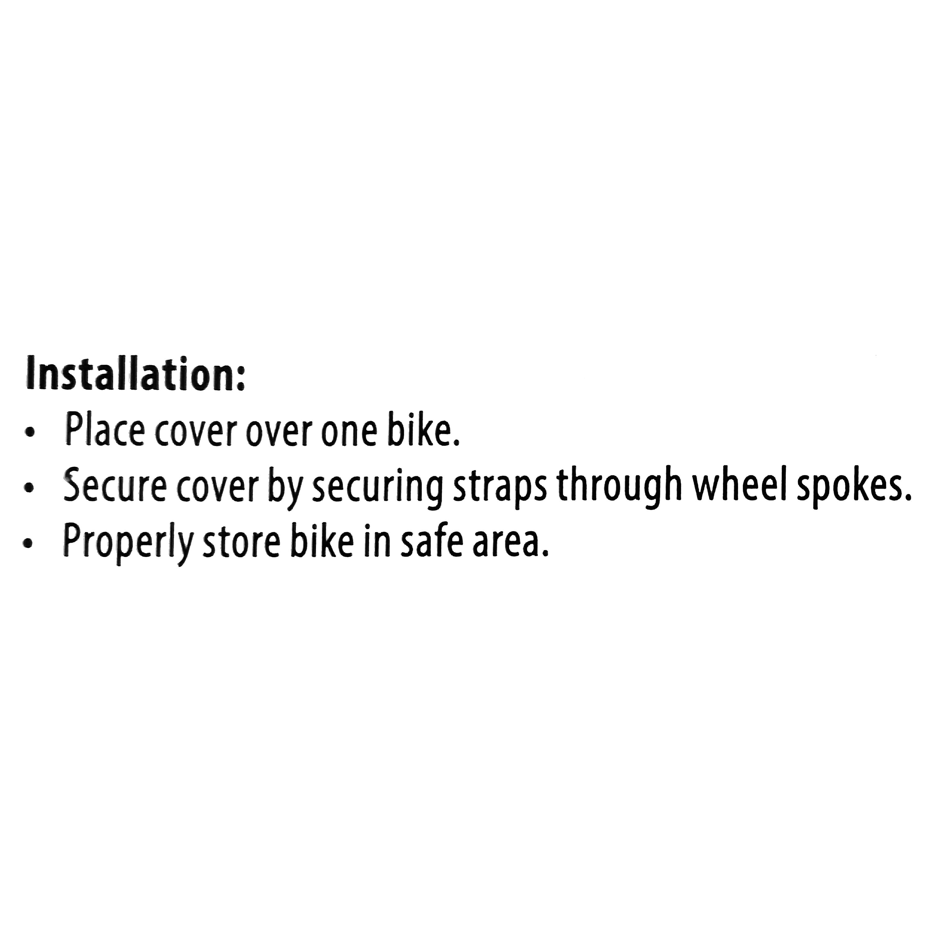 Concord Outdoor Single Polyester Bicycle Cover, Fits Most Bikes, 49" H