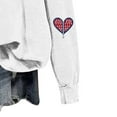 thumbnail image 5 of NAISIBABY Girls Valentine's Day Hoodie, Long Sleeve Fleece Lined Heart Prints Fall Winter Fashion Hooded Sweatshirt White 13T, 5 of 5