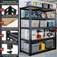 thumbnail image 4 of Garage Shelving Unit, Heavy Duty Metal Storage Shelves 2400 lbs, 5 Tier Adjustable Shelving Rack, Industrial Garage Storage Shelf for Basement Kitchen Office (20"D x 40"W x 72"H), 4 of 7