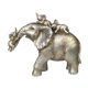 thumbnail image 3 of Estatua de elefante de resina, figura artística creativa, decoración de mesa para gabinete y hogar. Estilo A Plata, 3 of 9